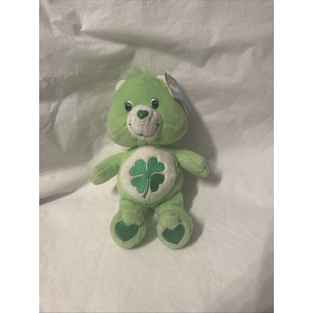 PLUSH GREEN GOOD LUCK SHAMROCK CLOVER IRISH CARE BEAR BABY BOY GIRL 2002…